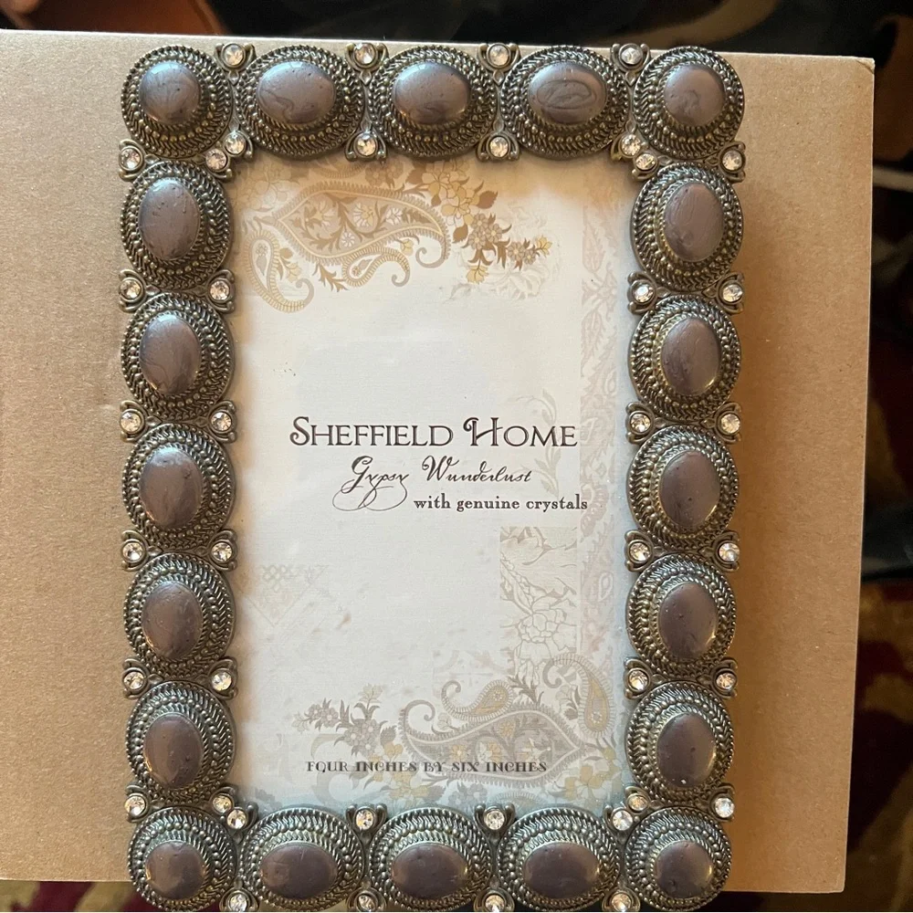 Sheffield Home Gypsy Wunderlust 4 x 6 Picture Frame Genuine Accent Crystals
